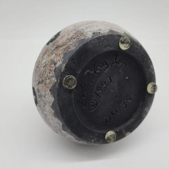 Vintage 1993 Bob Hayden Ceramic Vase Southwestern Geometric Pattern Colorful - Picture 7 of 10